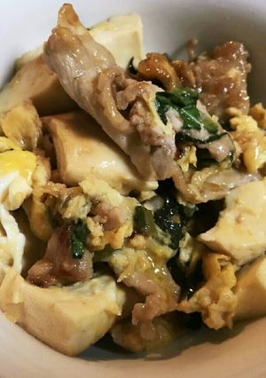豚肉と豆腐の卵とじ-レシピのメイン写真