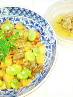 たけのこと豚肉の煮物木の芽添えღ˘◡˘ற-レシピのメイン写真