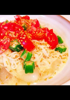 トマトとオクラのサラダ素麺-レシピのメイン写真