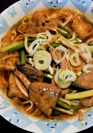 お手軽☆ レバにん麺-レシピのメイン写真