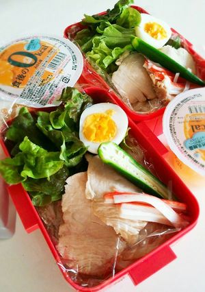 女子高生お弁当★冷★サラダうどん弁当-レシピのメイン写真