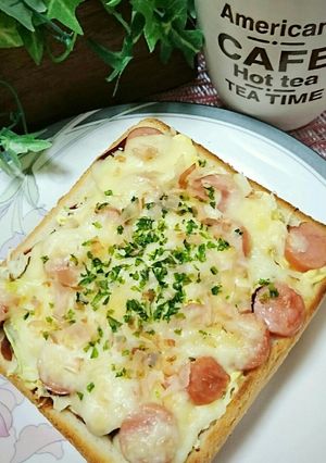 朝食に♪おやつに♪お好み焼き風トースト♪-レシピのメイン写真