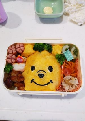 プーさんニコニコ弁当-レシピのメイン写真