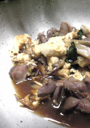 激ウマ♪豆腐と砂肝のオイ酢ター炒め☆-レシピのメイン写真
