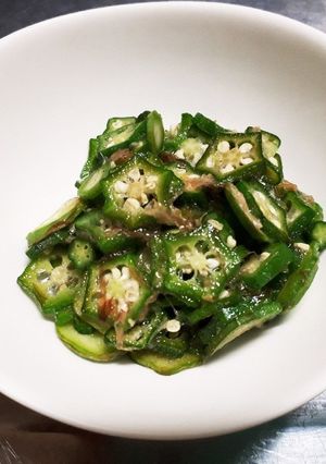 オクラの納豆タレ和え！-レシピのメイン写真