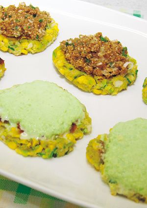 とうもろこしと枝豆のハンバーグ-レシピのメイン写真