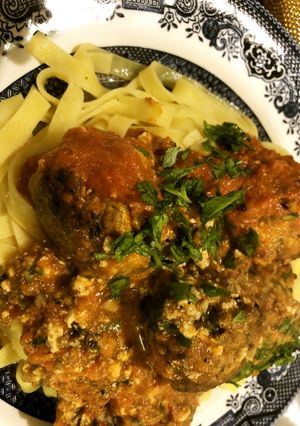ベジタリアン　スパゲッティー豆腐ボール-レシピのメイン写真