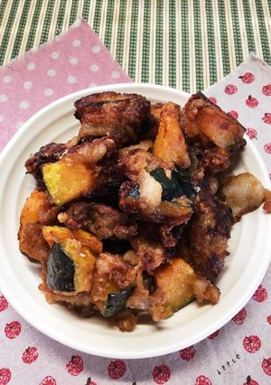 豚肉とカボチャの唐揚げ-レシピのメイン写真