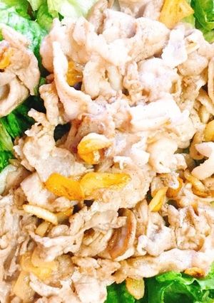 ご飯進む＊豚バラとレタスのサラダ-レシピのメイン写真