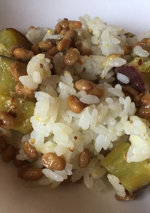 納豆とサツマイモのマスタードご飯-レシピのメイン写真