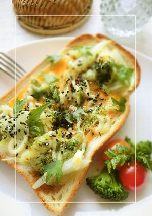 枝豆はんぺん×玉葱の和トースト　ポン酢味-レシピのメイン写真