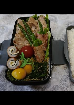 高校息子の男子弁当 ねぎ塩豚トロ-レシピのメイン写真