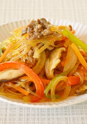 楽ウマ！牛肉のチャプチェ【レンジで7分】-レシピのメイン写真