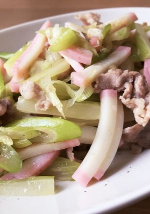 セロリと豚肉の中華炒め-レシピのメイン写真