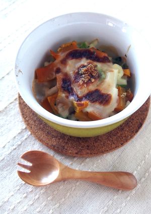 【離乳食 後期】うどんと野菜のグラタン-レシピのメイン写真