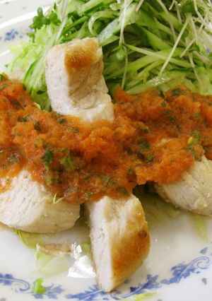 野菜ドレッシング☆鶏肉の野菜ソースがけ-レシピのメイン写真