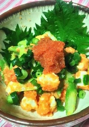 アスパラとクリームチーズの明太子和え-レシピのメイン写真