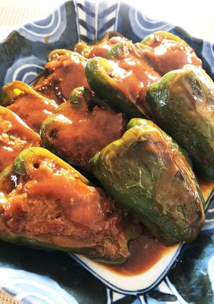 ピーマンの肉詰め野菜ジュースで旨ッ♫-レシピのメイン写真