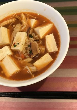 豆腐入り辛ラーメン-レシピのメイン写真