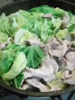 キャベツと豚小間の白だしサッと煮-レシピのメイン写真