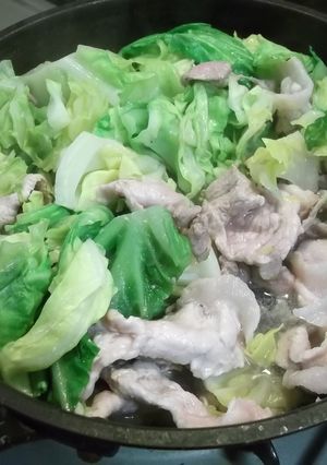 キャベツと豚小間の白だしサッと煮-レシピのメイン写真