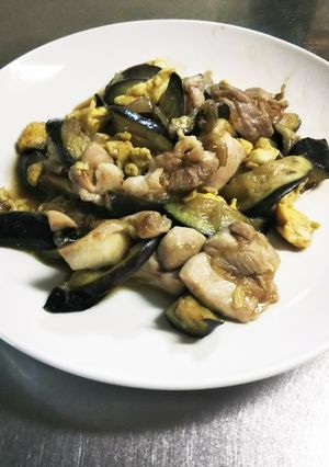 鶏肉となすのオイスターソース炒め-レシピのメイン写真