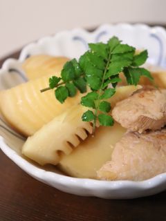 夕食弁当♪塩麹鶏ミンチと筍と厚揚げの煮物-レシピのメイン写真