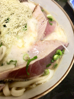 カツオのたたきトロロうどん-レシピのメイン写真