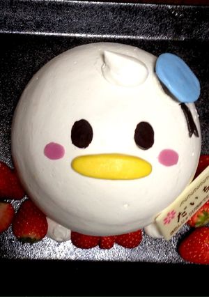 ツムツム☆ドナルドのドーム型誕生日ケーキ-レシピのメイン写真