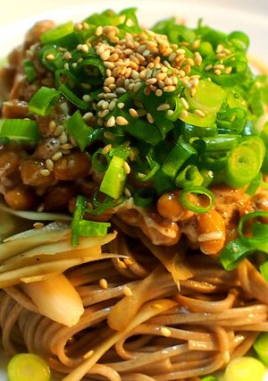 ゴボウ納豆ネギ蕎麦-レシピのメイン写真