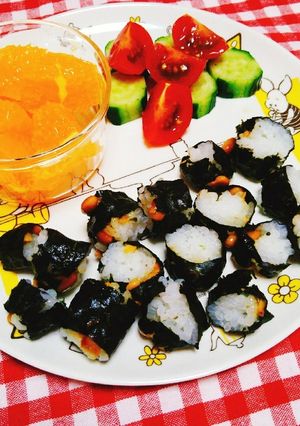 手づかみ☆巻きやすい納豆巻き-レシピのメイン写真
