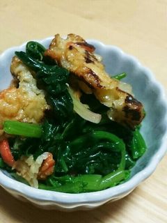 ほうれん草とさつま揚げのわさび醤油和え-レシピのメイン写真