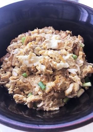 なめたけ卵とじ丼-レシピのメイン写真