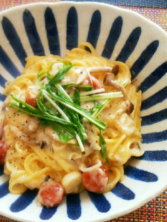 トロロ長芋カルボナーラ風パスタ-レシピのメイン写真