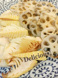 筍と蓮根☆オリーブオイルで塩焼き-レシピのメイン写真