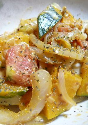 かぼちゃとトマトのマスタード焼き-レシピのメイン写真