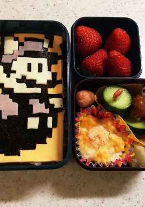 スーパーマリオ3 しっぽマリオ弁当-レシピのメイン写真