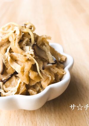 ご飯乗せ！常備菜！油揚げと生姜の甘辛煮-レシピのメイン写真