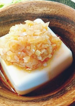 簡単♪ネギ辣油のせ冷や奴-レシピのメイン写真