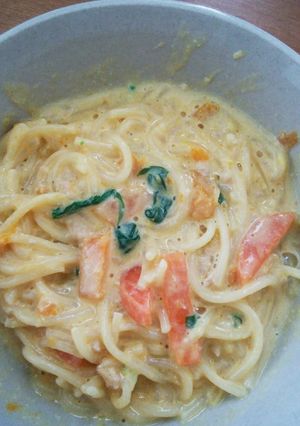 【離乳食】かぼちゃのクリームスパゲッティ-レシピのメイン写真