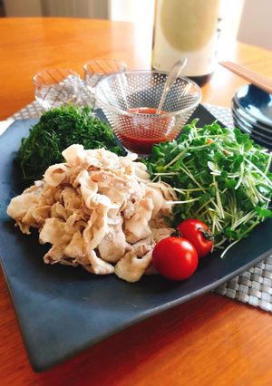 疲労回復★冷しゃぶと大葉の梅肉ソース-レシピのメイン写真
