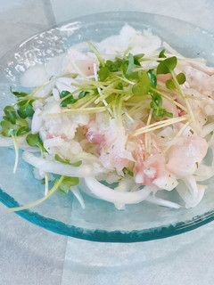 簡単!新玉ねぎと鯛のカルパッチョ-レシピのメイン写真