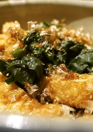 油あげ＆法蓮草サラダ【超簡単もう1品！】-レシピのメイン写真