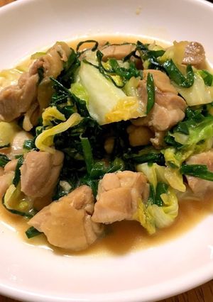 鶏肉とニラとキャベツの炒め物-レシピのメイン写真