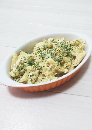 材料3つ‼ペンネのツナ卵ソース和え-レシピのメイン写真