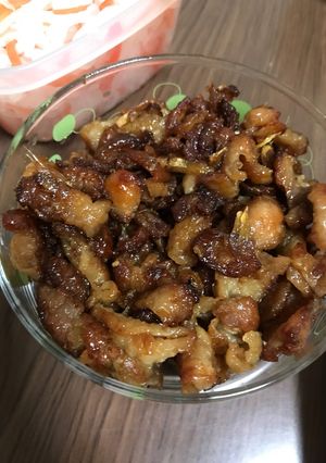 鳥皮甘辛生姜焼き-レシピのメイン写真