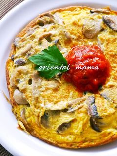 時短!キノコオムレツ-レシピのメイン写真