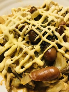 ソーセージの野菜炒め☆マヨネーズデコ-レシピのメイン写真