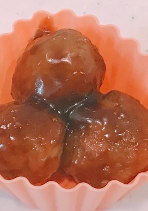 お弁当！レンジで簡単、甘辛(冷凍)肉団子-レシピのメイン写真