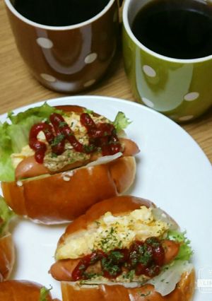 ちゃっちゃと簡単ウインナー卵ドッグ～♡-レシピのメイン写真